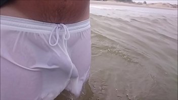 See Through Shorts at the Beach