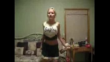 Hot Cheerleader Dancing In Her Dorm Room -
