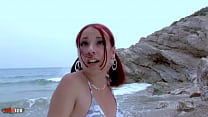 Anal sex at the beach with Tania Teen a noisy little spanish bitch